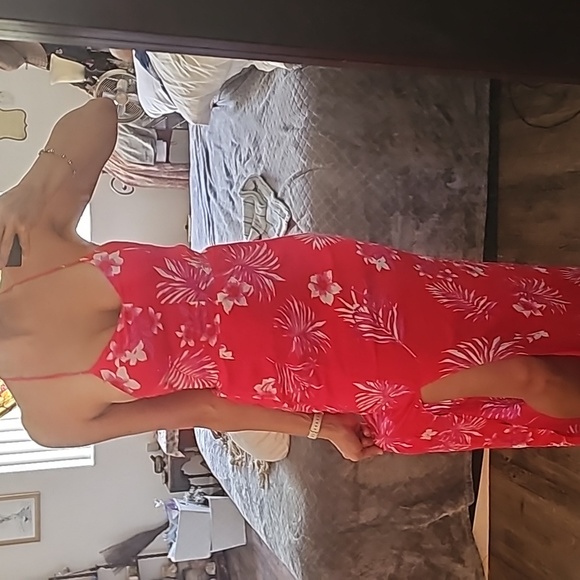 Floral Print Boho Spaghetti Strap A-Line Maxi Dress Small - Picture 2 of 11